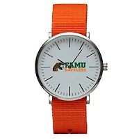 Orange Florida A&M Rattlers Stitch Nylon Strap Watch