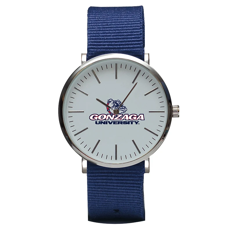 Navy Gonzaga Bulldogs Stitch Nylon Strap Watch