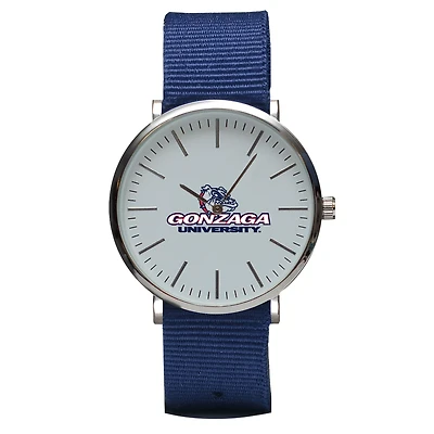 Navy Gonzaga Bulldogs Stitch Nylon Strap Watch