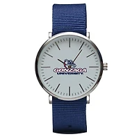 Navy Gonzaga Bulldogs Stitch Nylon Strap Watch