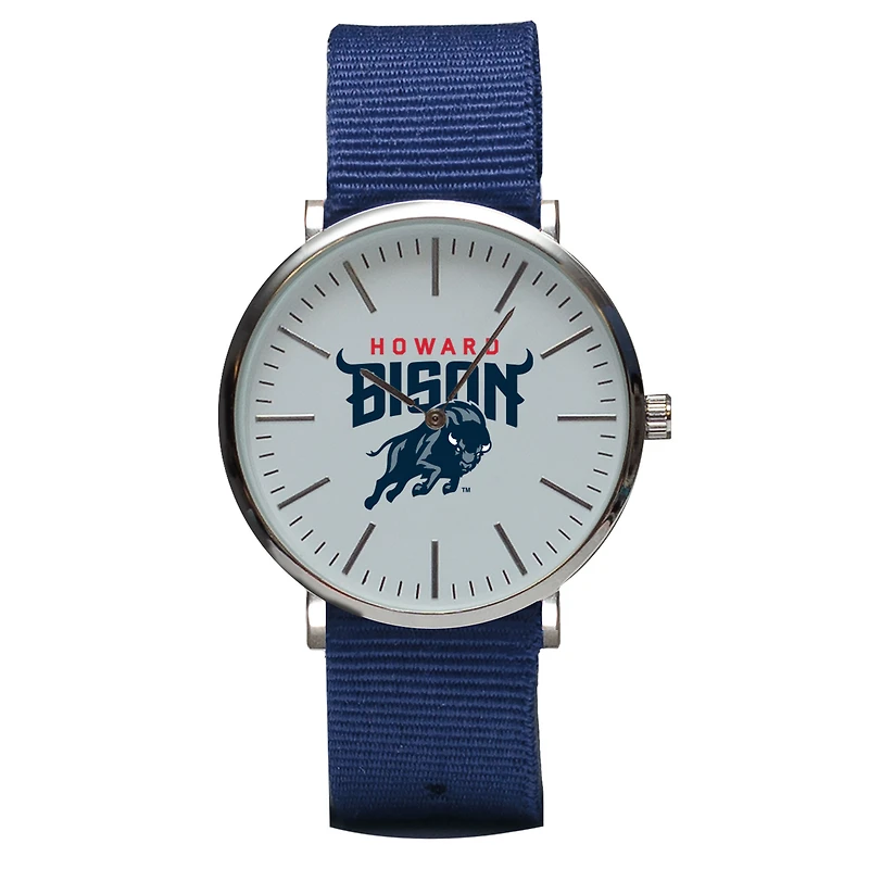 Navy Howard Bison Stitch Nylon Strap Watch