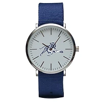 Navy Jackson State Tigers Stitch Nylon Strap Watch