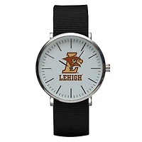 Black Lehigh Mountain Hawks Stitch Nylon Strap Watch