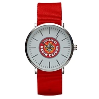 Red Louisiana Ragin' Cajuns Stitch Nylon Strap Watch