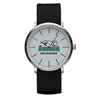 Black Loyola Greyhounds Stitch Nylon Strap Watch