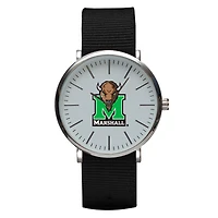 Black Marshall Thundering Herd Stitch Nylon Strap Watch