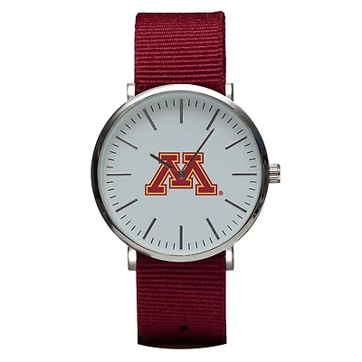 Maroon Minnesota Golden Gophers Stitch Nylon Strap Watch