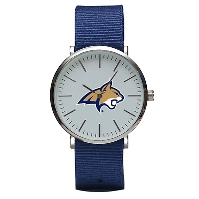Navy Montana State Bobcats Stitch Nylon Strap Watch