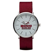 Maroon North Carolina Central Eagles Stitch Nylon Strap Watch