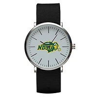 Black NDSU Bison Stitch Nylon Strap Watch