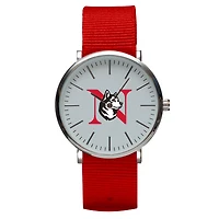 Red Northeastern Huskies Stitch Nylon Strap Watch