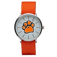 Orange Rochester Institute of Technology Tigers Stitch Nylon Strap Watch
