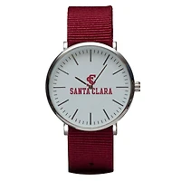 Maroon Santa Clara Broncos Stitch Nylon Strap Watch