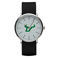 Black South Florida Bulls Stitch Nylon Strap Watch