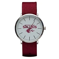 Maroon Southern Illinois Salukis Stitch Nylon Strap Watch