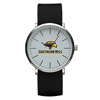 Black Southern Miss Golden Eagles Stitch Nylon Strap Watch