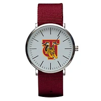 Crimson Tuskegee Golden Tigers Stitch Nylon Strap Watch
