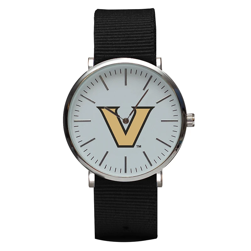 Black Vanderbilt Commodores Stitch Nylon Strap Watch