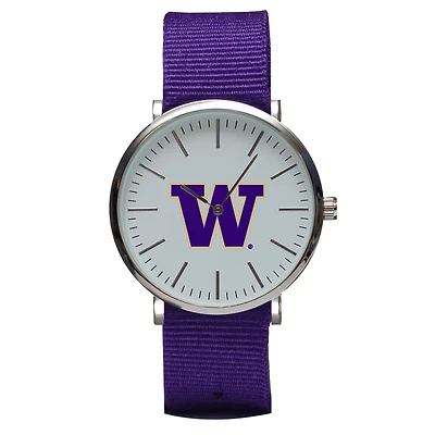 Purple Washington Huskies Stitch Nylon Strap Watch