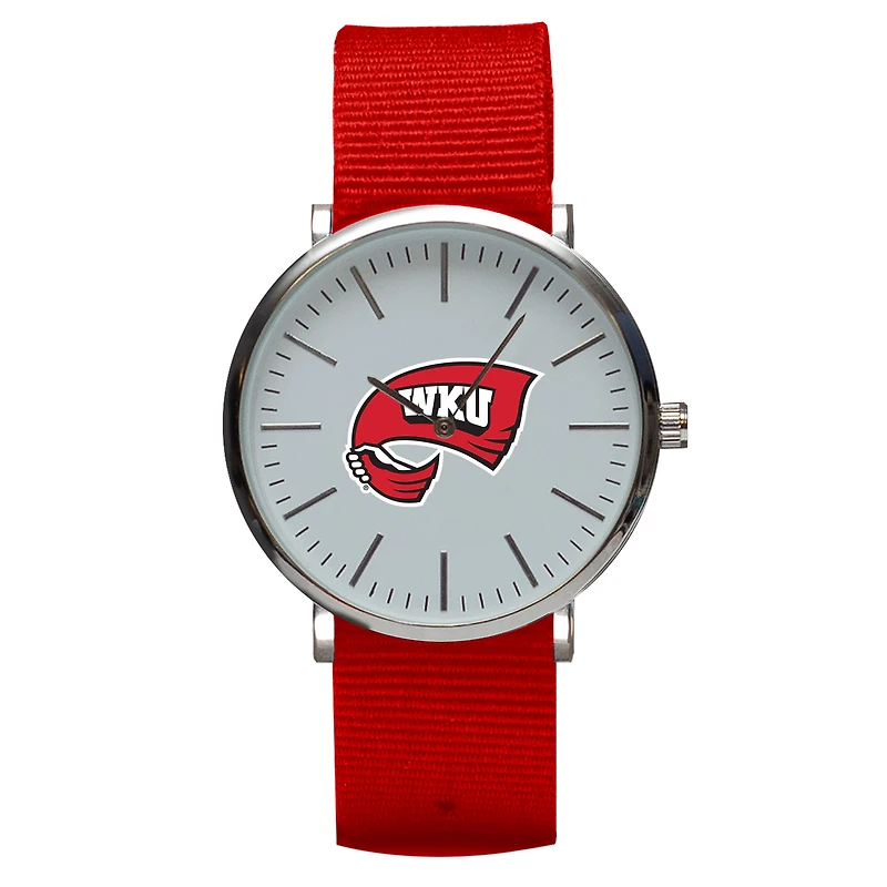 Red Western Kentucky Hilltoppers Stitch Nylon Strap Watch