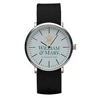 Black William & Mary Tribe Stitch Nylon Strap Watch
