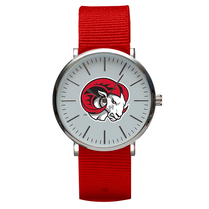Red Winston-Salem State Rams Stitch Nylon Strap Watch