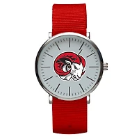 Red Winston-Salem State Rams Stitch Nylon Strap Watch