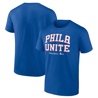 Men's  Royal Philadelphia 76ers Hometown Collection Phila Unite T-Shirt