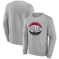 Men's Gray Chicago Bulls Hard Color Pullover Sweatshirt