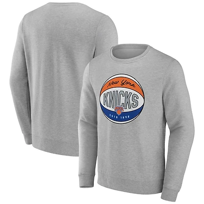 Men's Gray New York Knicks Hard Color Pullover Sweatshirt