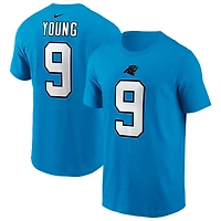 Men's Nike Bryce Young Blue Carolina Panthers  Player Name & Number T-Shirt