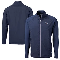 Men's Cutter & Buck  Navy UTSA Roadrunners  Adapt Eco Knit Hybrid Recycled Full-Zip Jacket