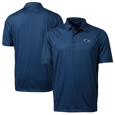 Men's Cutter & Buck  Navy UTSA Roadrunners  Pike Double Dot Print DryTec Stretch Polo