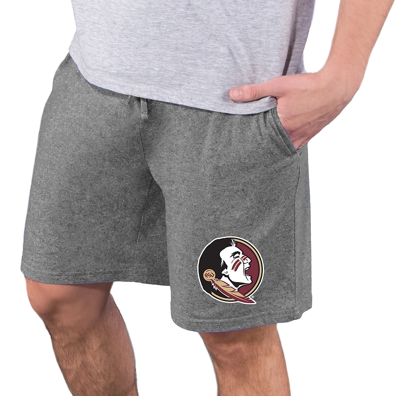 Men's Concepts Sport Charcoal Florida State Seminoles Quest Knit Jam Shorts
