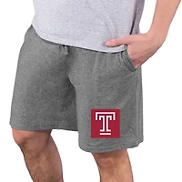 Men's Concepts Sport  Charcoal Temple Owls Quest Knit Jam Shorts