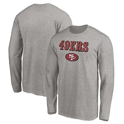 Men's Gray San Francisco 49ers Team Lockup Long Sleeve T-Shirt