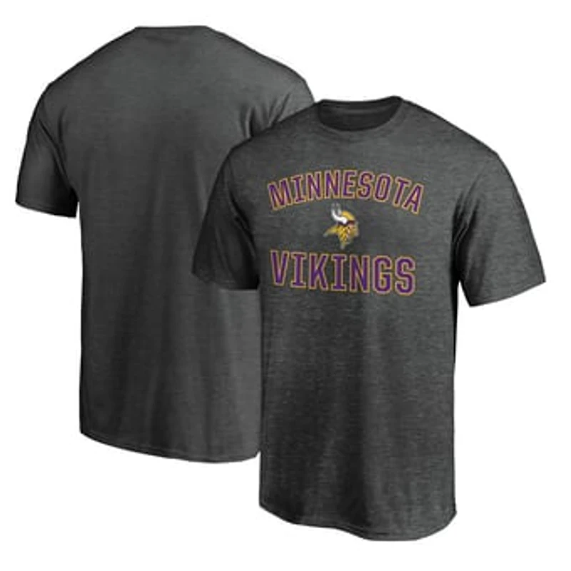 Men's Fanatics Heather Charcoal Minnesota Vikings Victory Arch T-Shirt