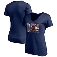Women's Navy Denver Broncos Hometown Collection V-Neck T-Shirt