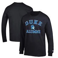 Men's Champion  Black Duke Blue Devils Arch Logo Alumni Long Sleeve T-Shirt