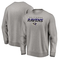 Men's Gray Baltimore Ravens Elevate Play Pullover Sweatshirt