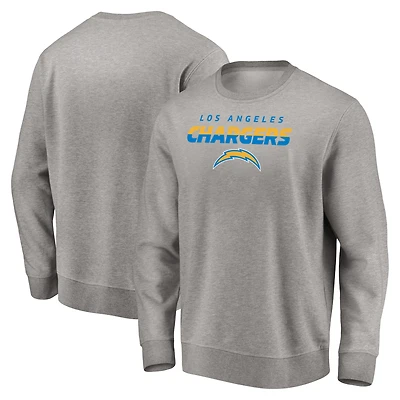 Men's Gray Los Angeles Chargers Elevate Play Pullover Sweatshirt