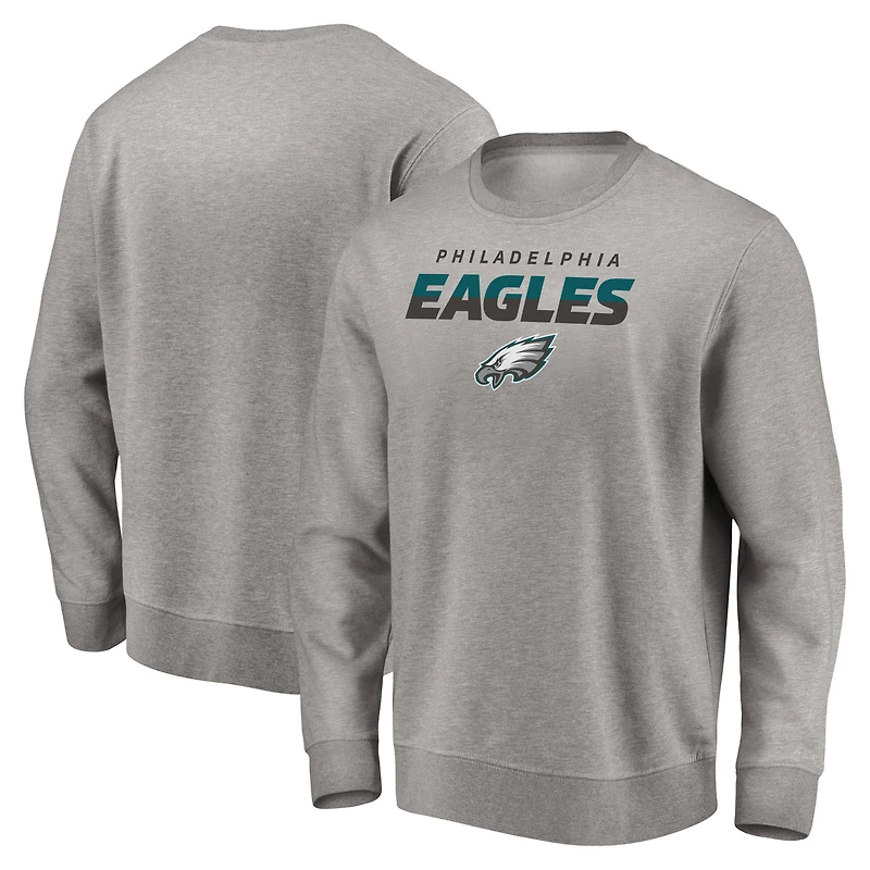 Men's Gray Philadelphia Eagles Elevate Play Pullover Sweatshirt