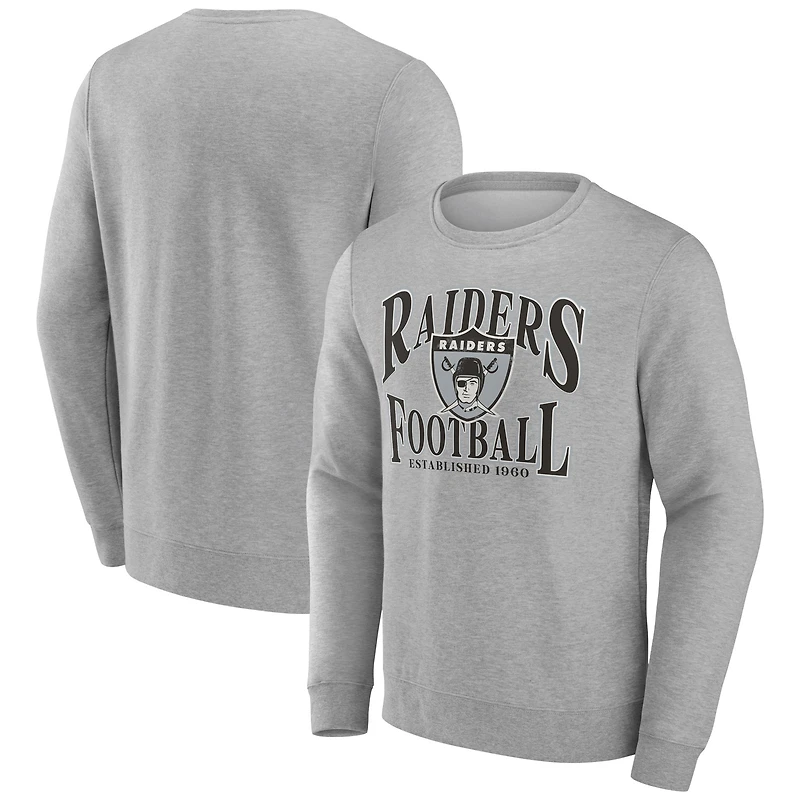 Men's Gray Las Vegas Raiders Playability Pullover Sweatshirt