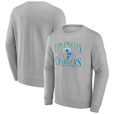 Men's Gray Los Angeles Chargers Playability Pullover Sweatshirt