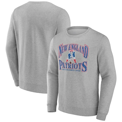Men's Gray New England Patriots Playability Pullover Sweatshirt