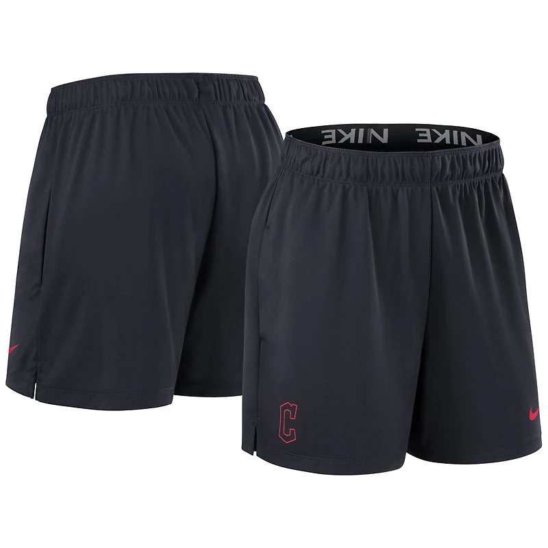 Women's Nike Navy Cleveland Guardians Authentic Collection Knit Shorts