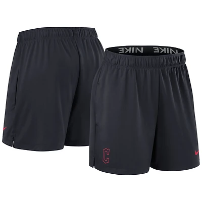 Women's Nike Navy Cleveland Guardians Authentic Collection Knit Shorts