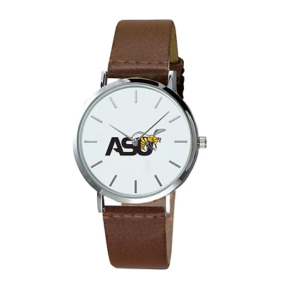 Men's Brown Alabama State Hornets Plexus Leather Watch
