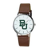 Men's Brown Baylor Bears Plexus Leather Watch