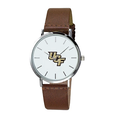 Men's Brown UCF Knights Plexus Leather Watch